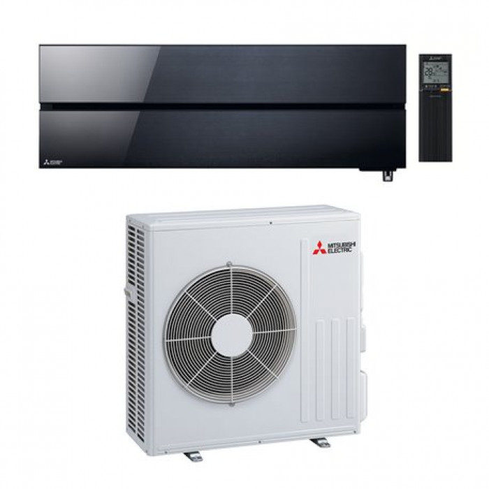 Climatiseur réversible mural Mitsubishi Design Premium MSZ-LN Noir 6kW