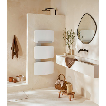 Sèche-serviettes Atlantic AMARALIS 650W Mât à gauche Blanc