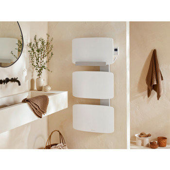 Sèche-serviettes Atlantic AMARALIS 650W Mât à droite Blanc